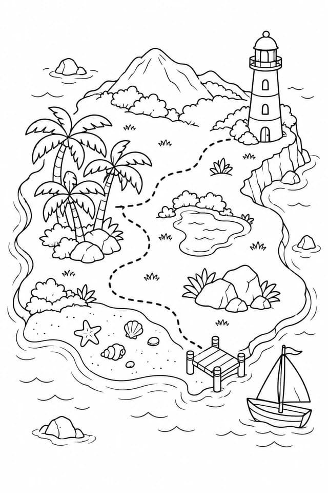 Un des coloriages du cahier Le trésor des couleurs